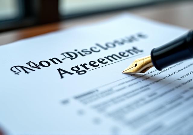 Close up of a signed Non-Disclosure Agreement